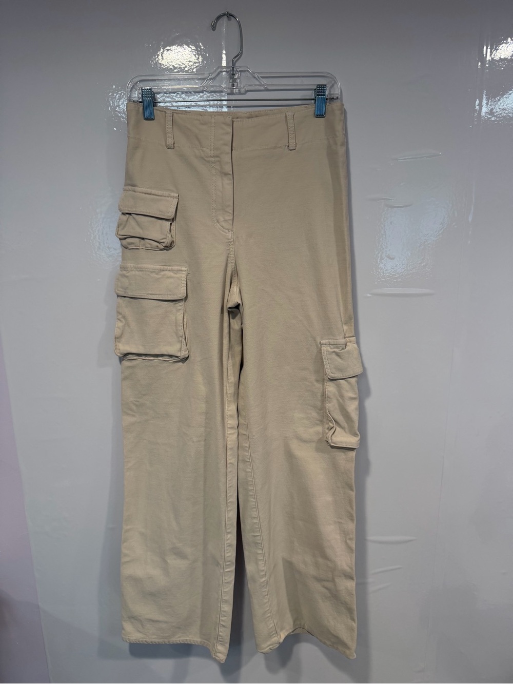 Beige Aritzia Wilfred Free Cargo Wide-Leg Pants - Women's